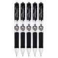 Stationery supplies promotional 0.5mm rubber gel pen with metal clip black ink office gel ink pen